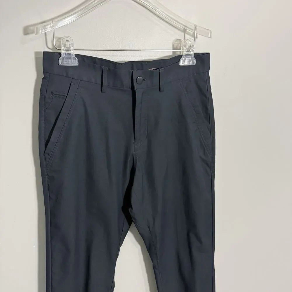 Marcus Pierce Pants Mens 29x32 Black Chino Renegade Performance Straight Trouser